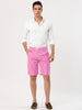 Casual Summer Striped Flat Front Chino Shorts