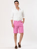 Casual Summer Striped Flat Front Chino Shorts