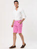 Casual Summer Striped Flat Front Chino Shorts