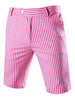 Casual Summer Striped Flat Front Chino Shorts