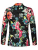 Lightweight Floral Print One Button Prom Suit Blazer