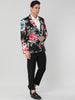 Lightweight Floral Print One Button Prom Suit Blazer