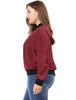 Plus Size Contrast Trim Zipper Pocket Bomber Jacket