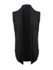 Casual Open Front Irregular Hem Plain Cardigan Vest