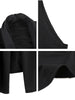 Casual Open Front Irregular Hem Plain Cardigan Vest