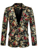 Lightweight Floral Print One Button Prom Suit Blazer