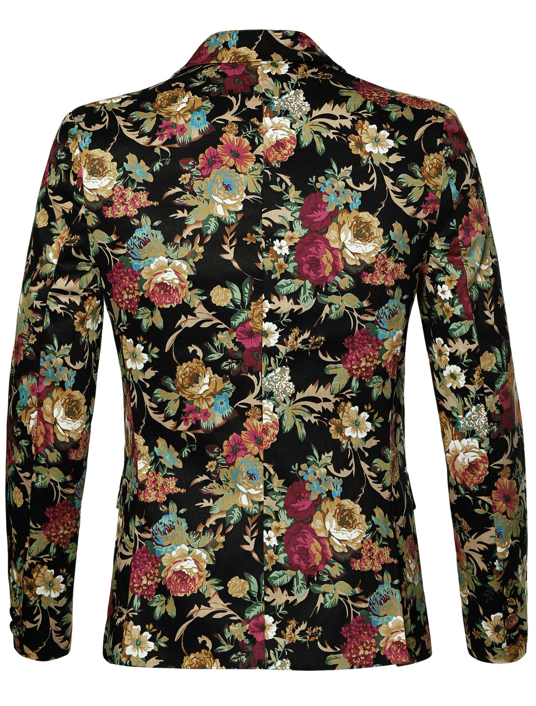 Bublédon Lightweight Floral Print One Button Prom Suit Blazer
