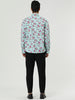 Long Sleeve Aloha Hawaiian Palm Flower Print Shirt
