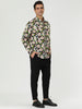 Long Sleeve Aloha Hawaiian Palm Flower Print Shirt