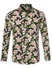 Long Sleeve Aloha Hawaiian Palm Flower Print Shirt