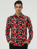 Long Sleeve Aloha Hawaiian Palm Flower Print Shirt