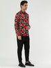Long Sleeve Aloha Hawaiian Palm Flower Print Shirt