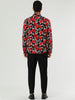 Long Sleeve Aloha Hawaiian Palm Flower Print Shirt