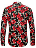 Long Sleeve Aloha Hawaiian Palm Flower Print Shirt