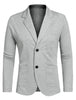 Classic Notched Lapel Solid Long Sleeve Knit Blazer