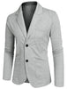Classic Notched Lapel Solid Long Sleeve Knit Blazer