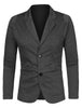 Classic Notched Lapel Solid Long Sleeve Knit Blazer
