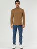 Solid Color Turtleneck Pullover Long Sleeve Shirt