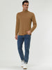 Solid Color Turtleneck Pullover Long Sleeve Shirt