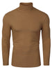 Solid Color Turtleneck Pullover Long Sleeve Shirt
