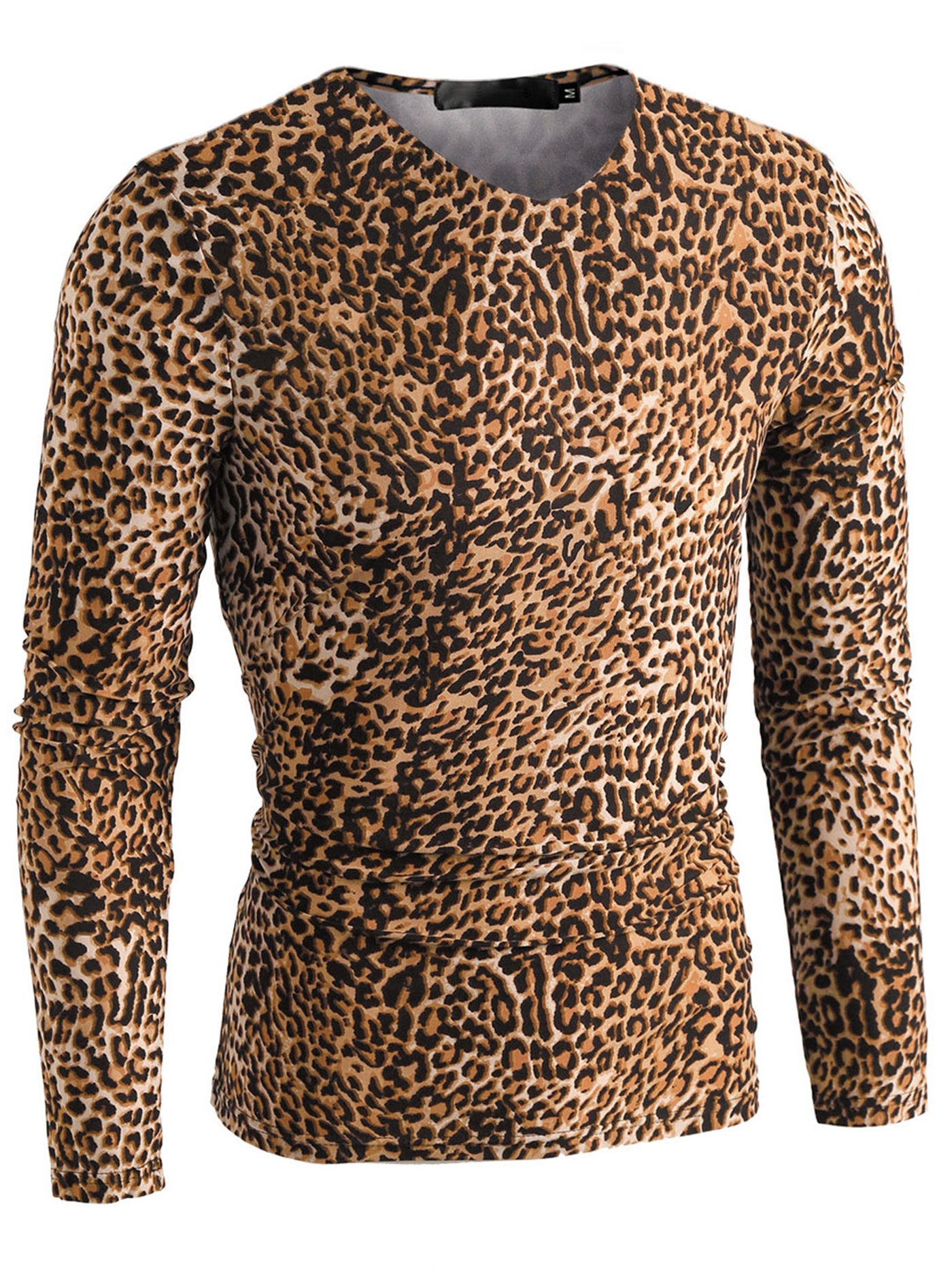 Bublédon Chic Leopard Printed Lightweight Long Sleeve Shirt