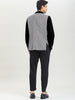 Smart Casual Notched Plaid Panel Button Blazer