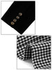 Smart Casual Notched Plaid Panel Button Blazer