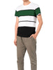 Color Block Striped Round Neck Short Sleeve T-shirt