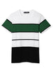 Color Block Striped Round Neck Short Sleeve T-shirt