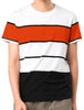 Color Block Striped Round Neck Short Sleeve T-shirt