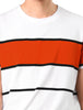 Color Block Striped Round Neck Short Sleeve T-shirt