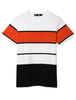 Color Block Striped Round Neck Short Sleeve T-shirt