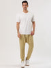 Solid Color Elastic Waist Slant Pockets Harem Pants