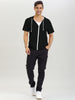 Lightweight Solid Color Zip Up Short Sleeve Hoodies