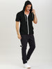 Lightweight Solid Color Zip Up Short Sleeve Hoodies
