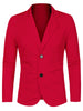 Classic Notched Lapel Solid Long Sleeve Knit Blazer
