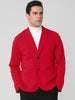 Classic Notched Lapel Solid Long Sleeve Knit Blazer