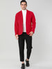 Classic Notched Lapel Solid Long Sleeve Knit Blazer