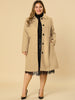Polyester H Line Winter Single Breasted Coat Jacket