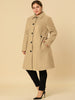 Polyester H Line Winter Single Breasted Coat Jacket