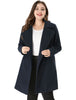 Plus Size A Line Turn Down Collar Double Breasted Coat
