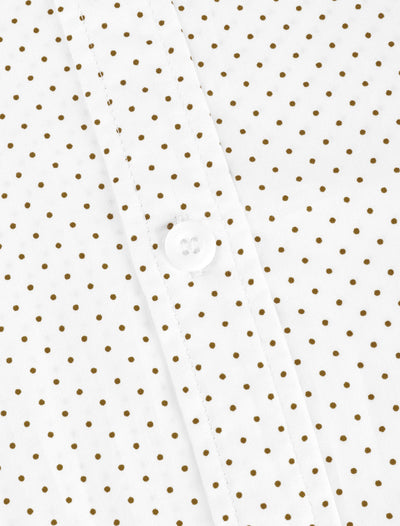 Smart Casual Long Sleeve Polka Dots Button Shirt
