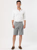 Casual Summer Striped Flat Front Chino Shorts