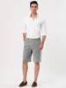 Casual Summer Striped Flat Front Chino Shorts