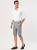 Casual Summer Striped Flat Front Chino Shorts