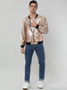 Sequin Varsity Long Sleeve Zipper Bomber Jacket