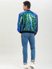 Sequin Varsity Long Sleeve Zipper Bomber Jacket