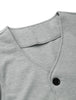 V Neck Sleeveless Two Pockets Button Solid Vest