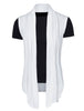 Casual Open Front Irregular Hem Plain Cardigan Vest
