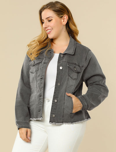 Women's Classic Plus Size Denim Jacket